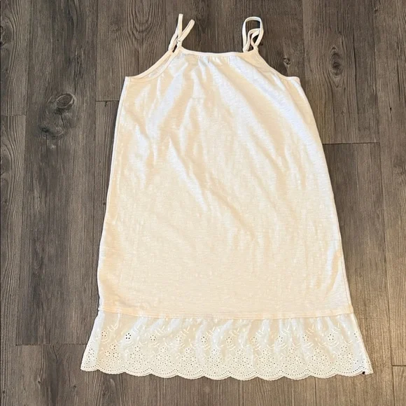 Altar'd State Cream Sleeveless slip extender with Eyelet Hem - Picture 5 of 7